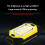 Portable LED Work Light with Double Magnets Adjustable Rechargeable Flashlight for Charging Mobile Yellow 4