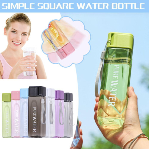 Square Water Bottle Personalized Leak-Proof Heat-Resistant 1