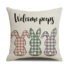 Housse de coussin jeté de Pâques pour la maison (1 pièce)