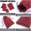 Juteposer mørkerøde 16 stk. 9-16 cm snørepose 6