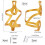 Aluminiumslegering Cykelflaskeholder Goldenrod 2 sæt 2