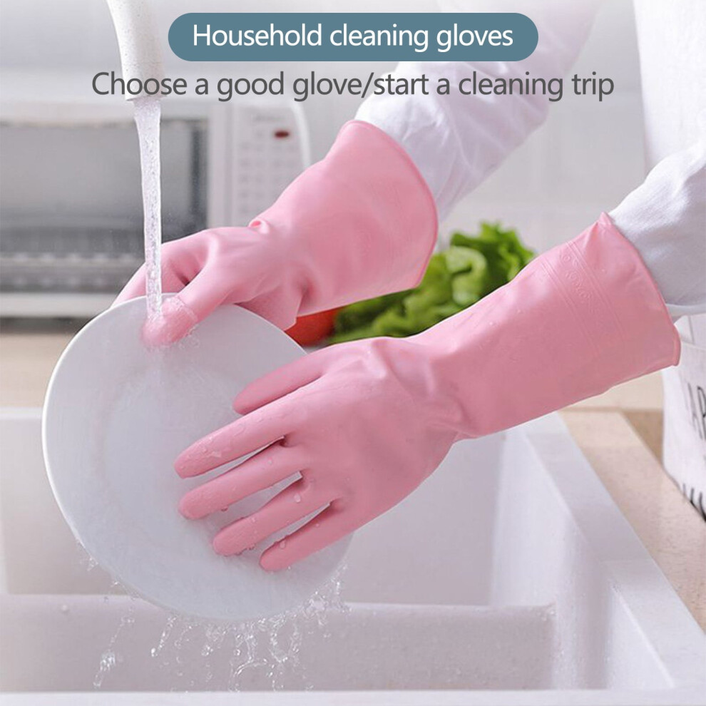 Dishwashing Gloves Food Grade Rubber Thick Non-Slip 1 Pair