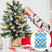 Weihnachtskugel-Set, bruchsicher, 24 Stück, 3 cm
