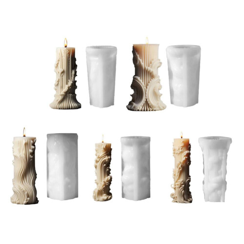 Evropská válcová silikonová forma na svíčky minimalistický pillar1 2