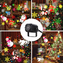 Christmas Projector Lights Outdoor Holiday 16 Pattern Slide LED Projection Lamp for Indoor Party Christmas Decoration