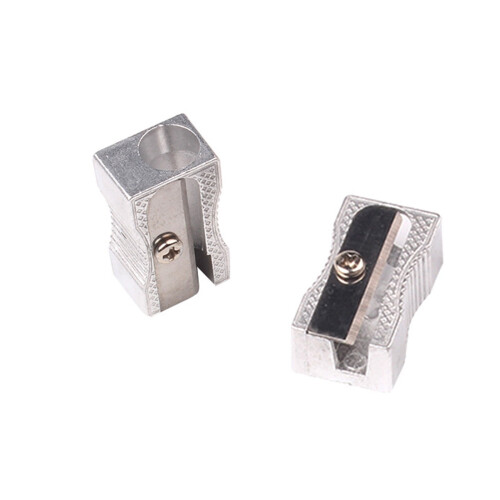Metal Mini Pencil Sharpener Aluminum Alloy Single Hole 2
