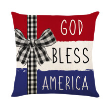 Housse de coussin patriotique pour la décoration du 4 juillet, 45 x 45 cm