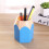 White Yellow Makeup Brush Vase Plastic Desk Organizer 1pc 7