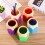 White Yellow Makeup Brush Vase Plastic Desk Organizer 1pc 5