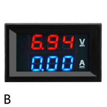 Panelre szerelhető voltmérő, ampermérő, digitális LED 100V 10A