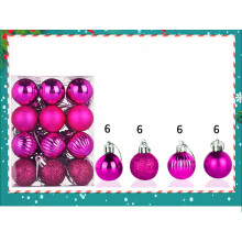 Ensemble de 24 boules de Noël de 3 cm pour décorer le sapin, compatibles avec les décorations suspendues pour la maison et les fêtes de Noël, 2