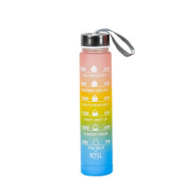 Bike Water Bottle with Time Markers and Straw24oz