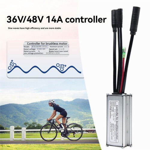EBike Controller KT-14A 36/48V 6 Tube Sine Wave Controller Waterproof Plug for Ebike Motor Conversion for KT LCD Display 2