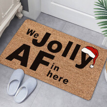 capino Nytt jule-sklisikre kjøkkenmatter løperteppesett dørmatte god jul nyttår dørmatter innendørs gulvmatte (40x60cm)