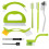 9Pcs  Cleaner Brush Set Multipurpose Hand-Held Cleaning Brush Deep Cleaning Reusable Tile Joint Scrub Brush 1