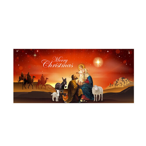 Affiche murale extérieure de porte de garage de Noël
