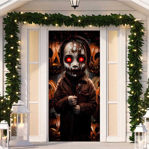 Halloween-Türdekoration für den Außenbereich (1 Stück)