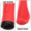 Fietsstuurgrepen van rood rubber (2-pack) 6