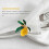 Rond de serviette citron jaune décoratif (6 pièces) 4