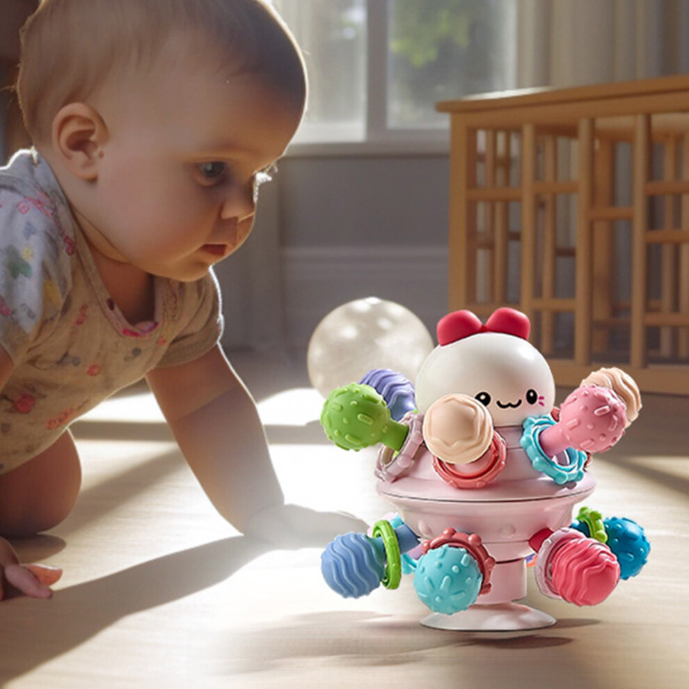 Ympuoqn sensory teething toy food-grade rubber rattle ball