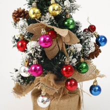 Boules de Noël décoratives, compatibles avec le sapin de Noël, ornements à paillettes incassables, mini boules multicolores à suspendre pour