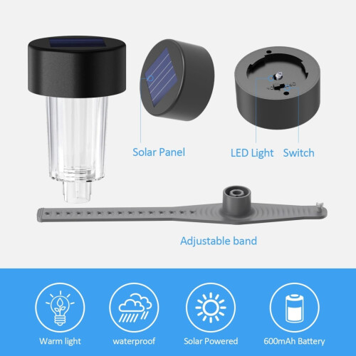 Giyblacko Solar Pool Lights Warm LED6Pack 2
