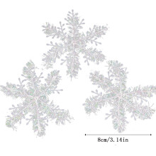 Décorations de Noël à suspendre en forme de flocons de neige blancs (6 pièces)