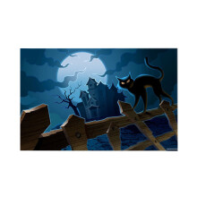 Halloweenská podlahová rohožka Lebka s krevním potiskem Vnitřní a venkovní 18x30