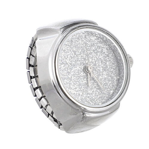 Herrring med rund fingerklocka, silversmycken, present