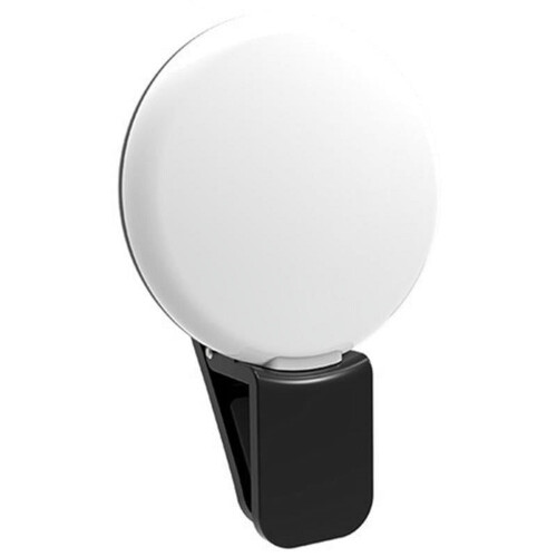 Clip redondo LED recargable para selfies (1 unidad)