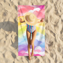 Serviettes de plage hawaïennes surdimensionnées en microfibre, motif floral tie-dye, colorées, pour adultes, séchage rapide, absorbantes,