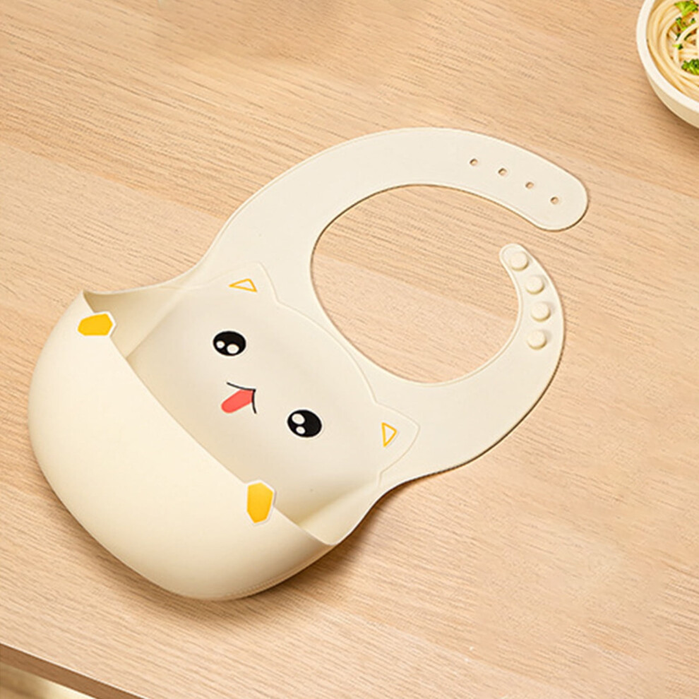 Capino silicone baby feeding bib with cat pattern 1 piece