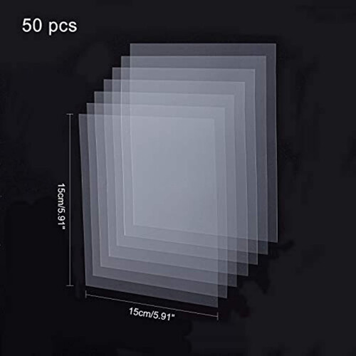 Bügelperlen-Bügelpapier, quadratisch, transparent, 50 Stück 1