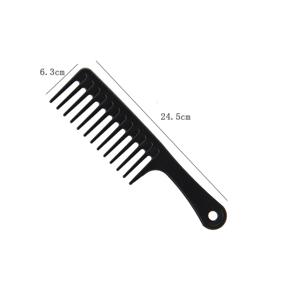 Wide Tooth Comb Black Plastic Heat-Resistant 1 Piece