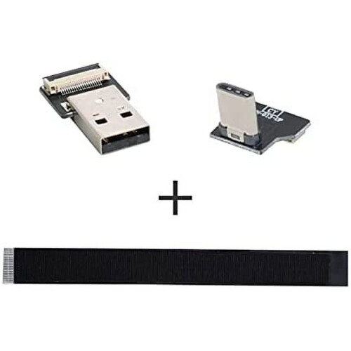 Plochý kabel USB 2.0 A-C-samec, 100 cm 2