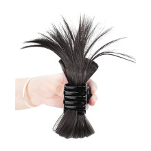 Extensiones de cabello sintético liso, moño con pinza para recogido