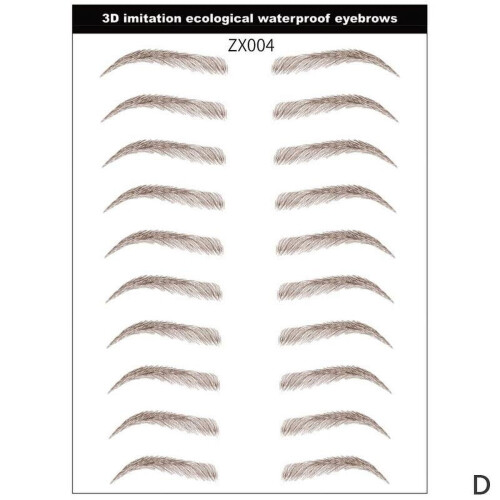 False Eyebrows Stickers Hair-Like 4D 12pcs