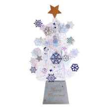 Décoration de sapin de Noël en cristal 3D (1 pièce)