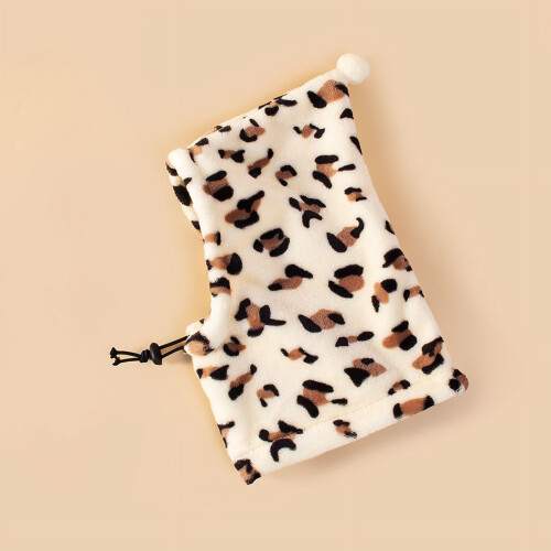Leopard Print Christmas Hat for Pets 1 Piece 1