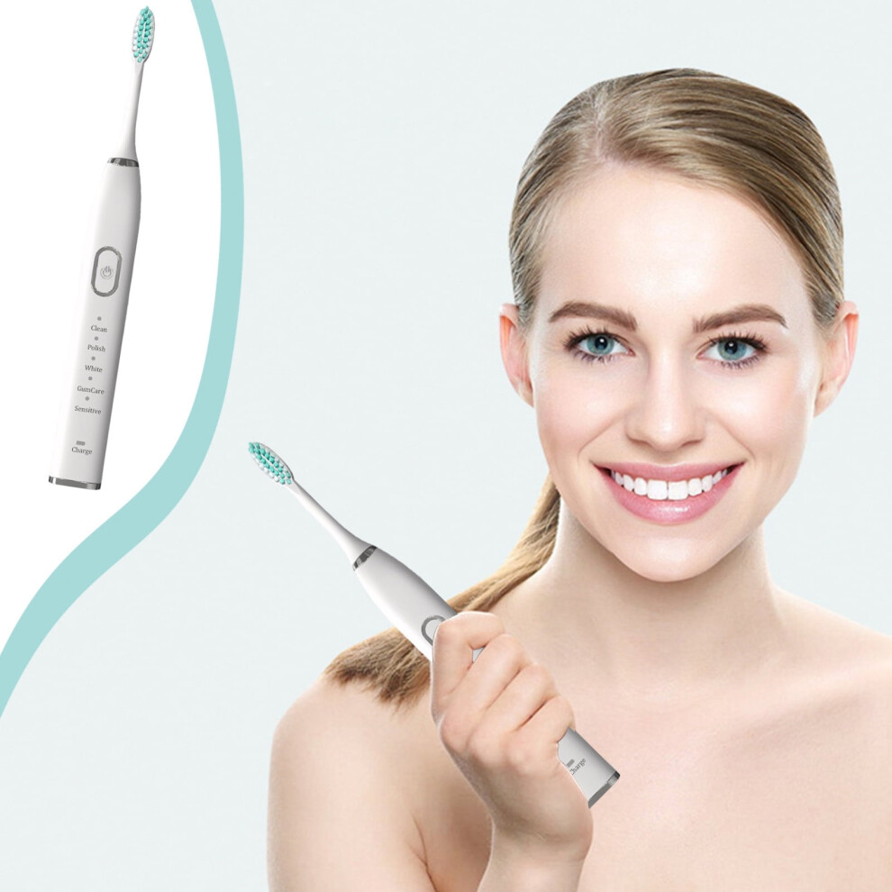 Ympuoqn Electric Toothbrush 2 Brush Heads 5 Modes