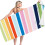 WJSXC gestreepte microvezel strandhanddoek, extra groot formaat 5