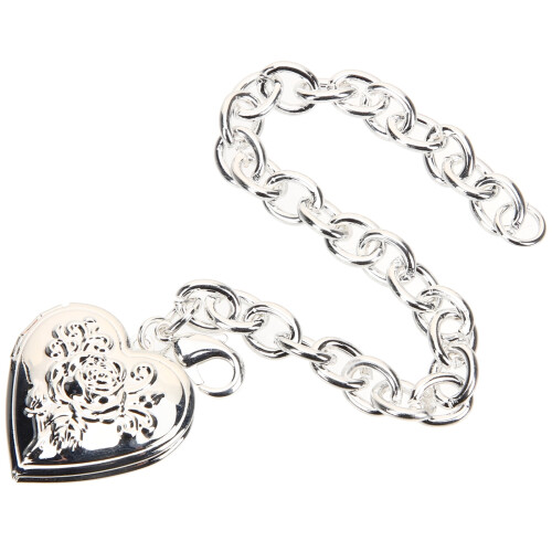 Personalized Photo Heart Locket Bracelet Adjustable