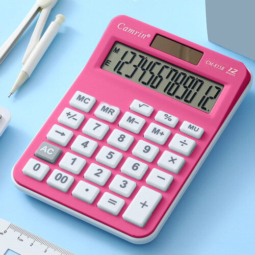 Calculadora de mesa básica com visor grande de 12 dígitos