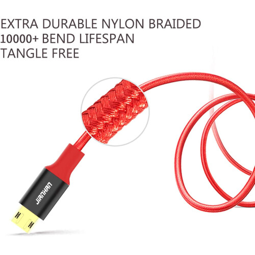 Αναστρέψιμο πλεγμένο καλώδιο micro USB, συσκευασία 3 τεμαχίων 2