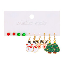 Boucles d'oreilles de Noël, motif sapin de Noël, 2 pièces