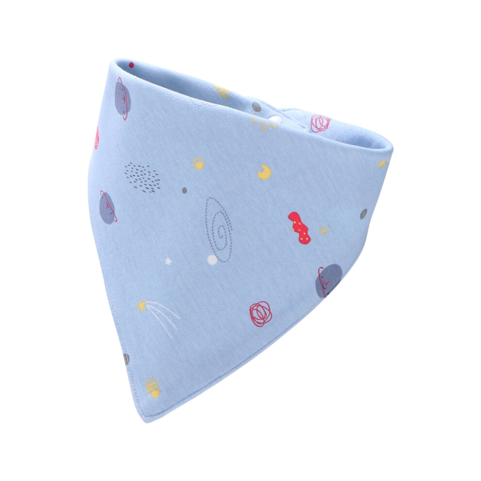 Toddler Girl Bibs Double-Layer Combed Cotton Cartoon 1 Pack