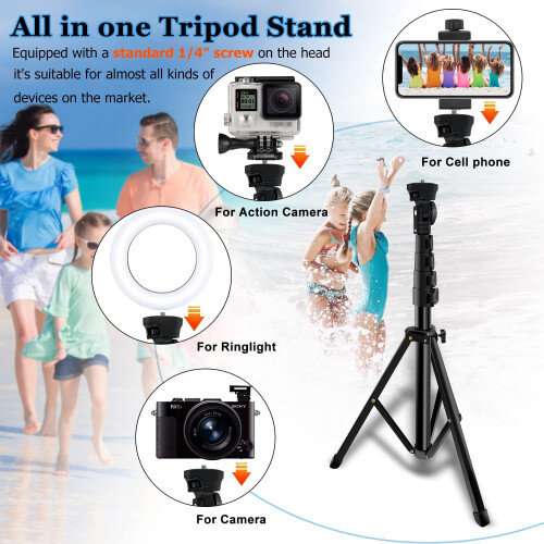 Τρίποδο Selfie StickΤρίποδο με επεκτάσιμη κάμερα τηλεφώνου 64 ιντσών 2