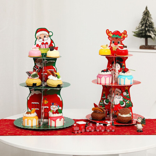 Capino kerst cupcake standaard meerlaags 3-laags