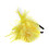 Yuehao fjerfascinator til kvinder gul 5