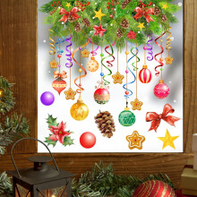 Stickers muraux lumineux de Noël en PVC (1 lot)